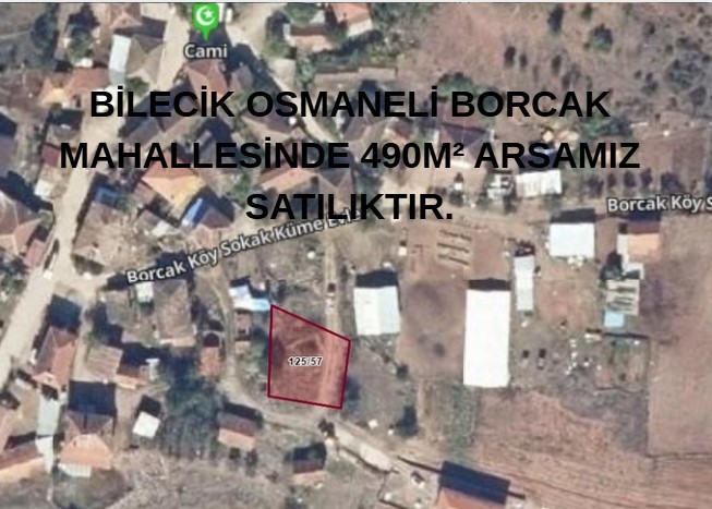 BİLECİK OSMANELİ BORCAK MAHALLESİNDE 490M² ARSAMIZ  SATILIKTIR. - BİLECİK OSMANELİ fotoğraf 6